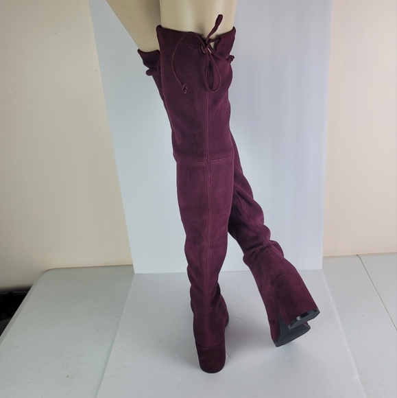 Stuart Weitzman Tieland Thigh High Boots. Cabernet Suede. Size 7. Never Worn. - Picture 8 of 12